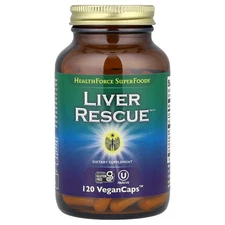 HealthForce Superfoods Liver Rescue Version 6 120 Vegan Caps Gluten-Free, Vegan