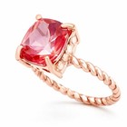 GENUINE 3.40 Cts PINK SAPPHIRE ROPE RING SOLID 10K ROSE GOLD - Free Appraisal — photo 3
