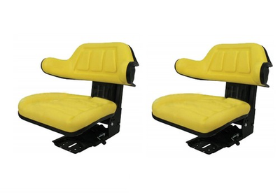 #ad 2 Pack Yellow Universal Tractor Seats Fits Several Models JD Yellow $205.05