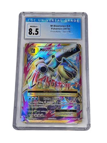 M Blastoise EX 102/108 Evolutions Full Art Ultra Rare CGC 8.5 NM/Mint+ 7007