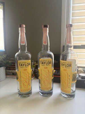 (3) Colonel EH Taylor Small Batch Bottled In Bond Bourbon - Empty Bottles