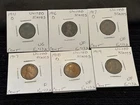 UNITED STATES 1911 TO 1919  LINCOLN  WHEAT CENTS 6 COIN VG / VF  LOT E49