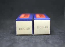 Tungsram  ECC40   - matched pair   "solid getter"       NOS