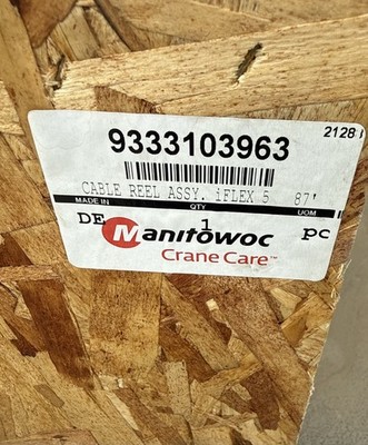 MANITOWOC Reel Cable Assy 9333103963  (87  length reel) Please read description 