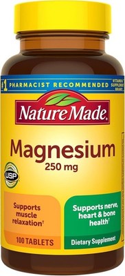 Magnesium Oxide 250 mg - Natural Support for Bone, Heart & Energy - 100 Tablets