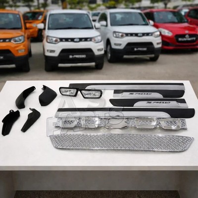 Suzuki S Presso Mud Guard Mouldings, Armrest, Door Visor, Front Grill and Fog