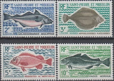 SPM Fish 1972 MNH-36 Euro