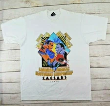 Vintage 90s Boxing HOLYFIELD-ADILSON RODRIGUES 1989 Shirt tag XL Single Stitch