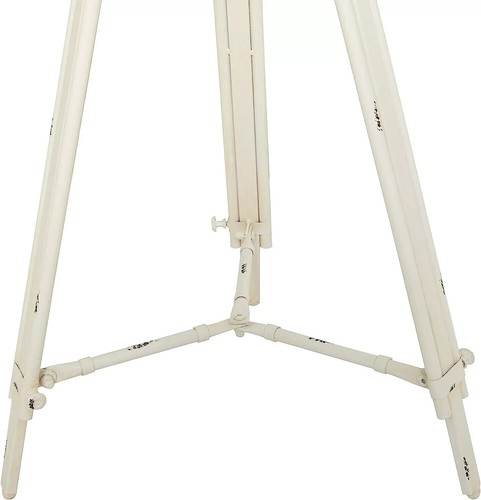 White Accent Table Round Nautical Coastal Beachy Modern Sunroom Tripod Side 24"H - Picture 19 of 24