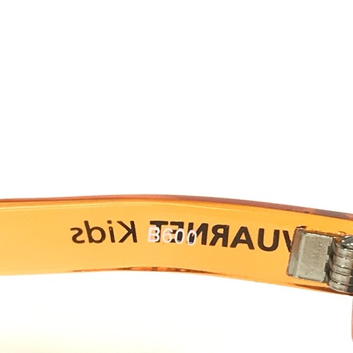 Vuarnet Kids Sunglasses B600 Clear Orange Oval Round Frames with Blue Lenses - Picture 11 of 12