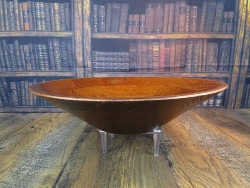 Vintage VERMILLION Mid Century Modern SALAT OBSTSCHALE Nussbaum HOLZ Display GROSS - Bild 2 von 13