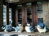 4 X Meise Blaumeise Singvogel M Naturgetreu Figur Statue Vogel Kohlmeise VöGel