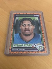 2024 Score-A-Treat Pumpkin Rising Stars Rookie Card RC #6 Brenden Rice Chargers