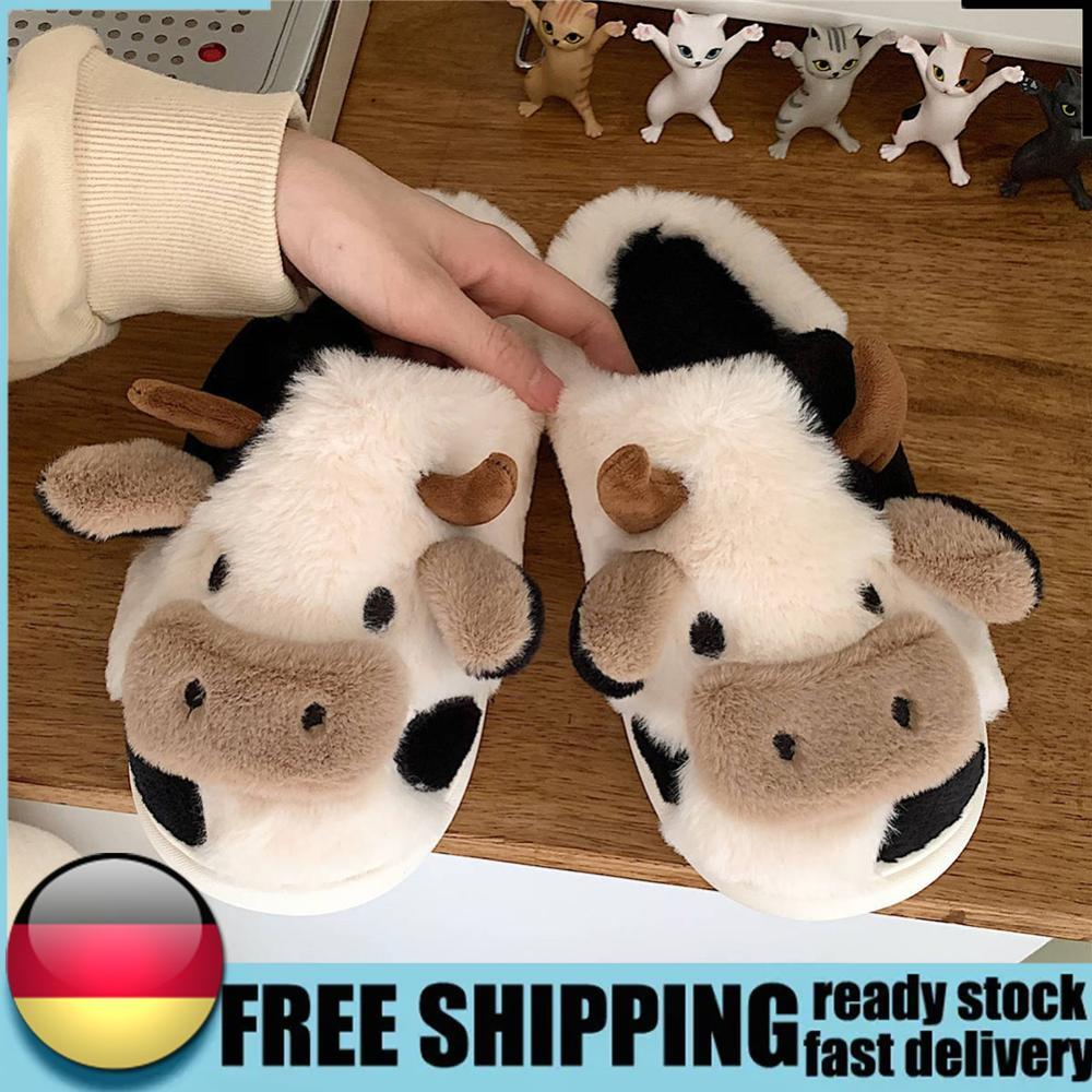 APL Pantofole termiche piatte da donna simpatiche pantofole mucca pantofole preppy forniture per la casa