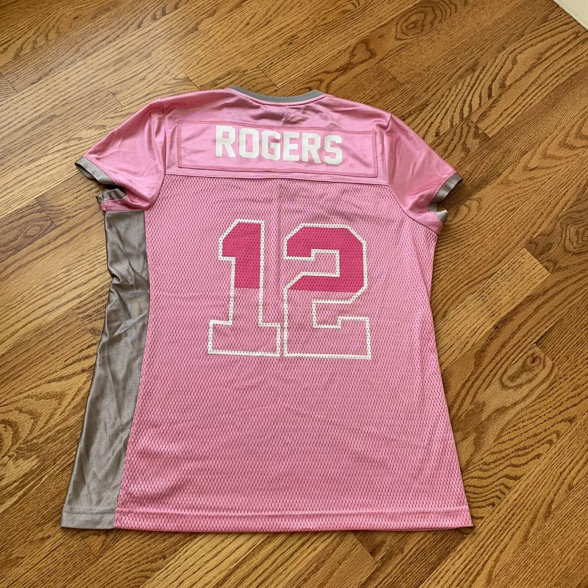 Pink aaron rodgers jersey for womens sales