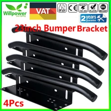4X 23" Car Offroad LED Light Bar Front Bumper License Plate Mount Bracket Holder