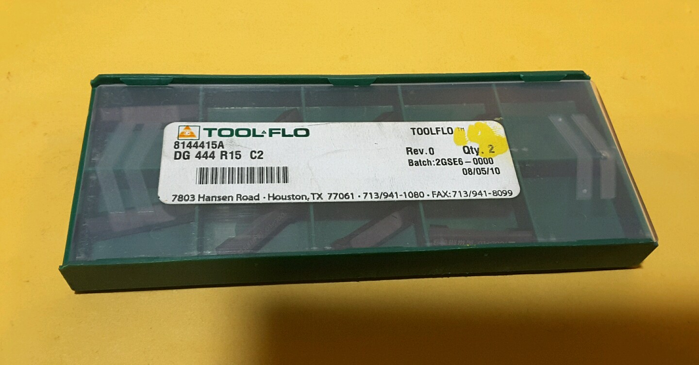 TOOLFLO DG 444 R15 C2 CARBIDE INSERTS , 1/4" DOG BONE INSERT, 8 PCS eBay