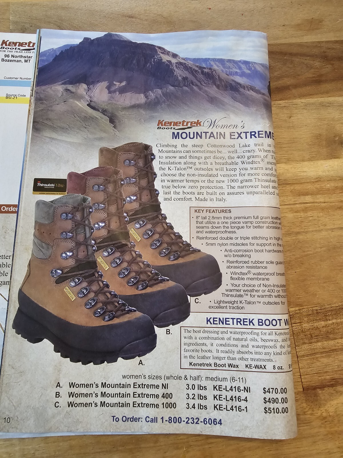 NWT Women's Mountain Extreme NI Insulated Hiking Boot