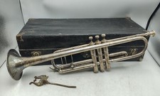 1917 - Buescher Grand Model 9 "Peashooter" Bb LP Trumpet w/ Mouthpiece  Case