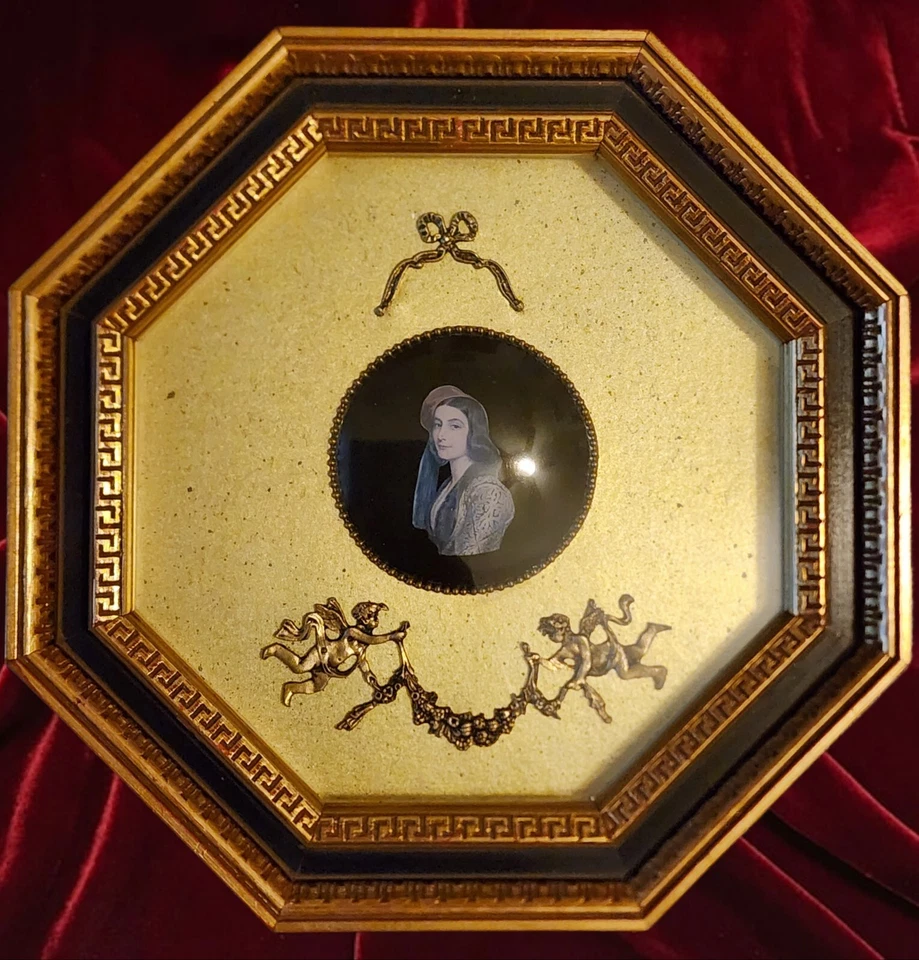 Juego camafeo enmarcado vintage de Andrew Kolb & Son - *RARO* ¡Juego completo de 5 piezas! Foto 4 de 4