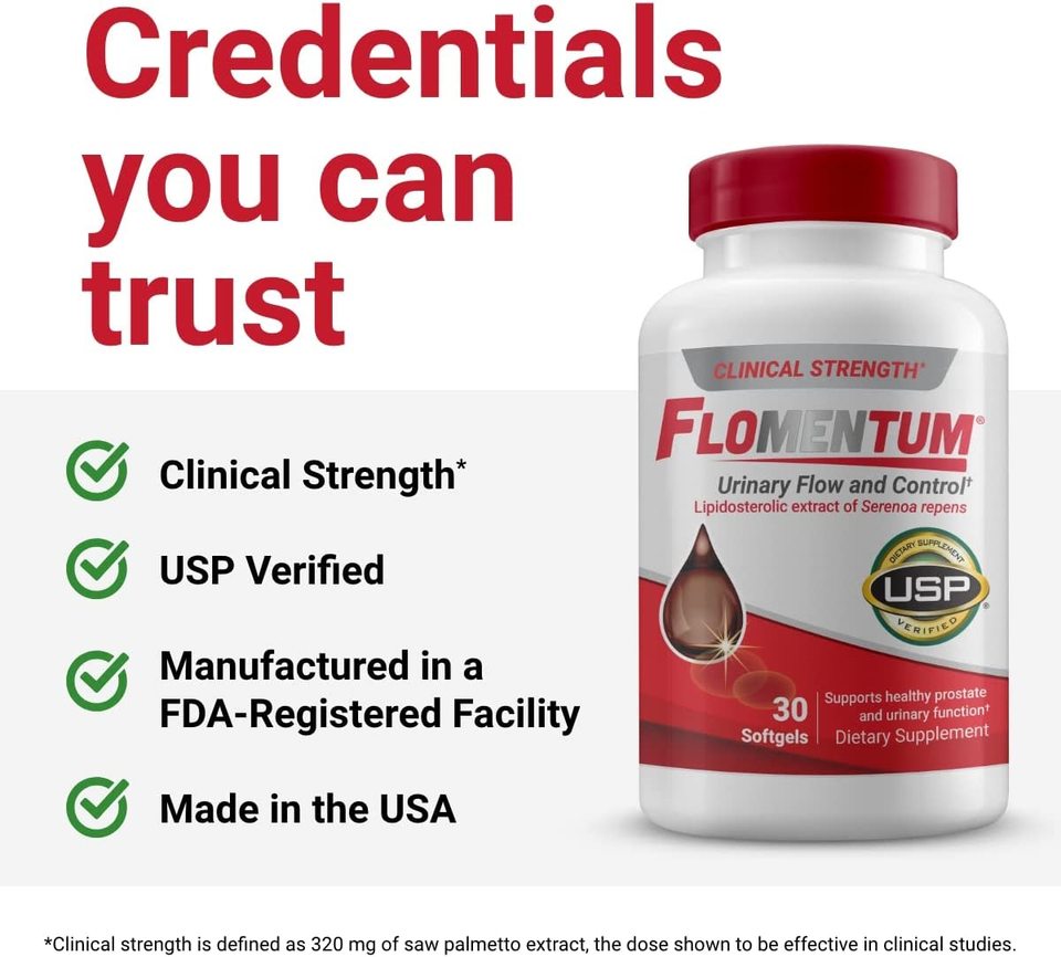 Flomentum USP Verified Saw Palmetto Prostate Supplement for Men