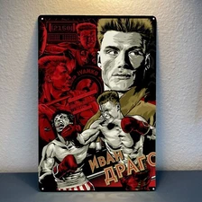 Rocky Balboa Vs Ivan Drago Movie Metal Poster Tin Sign 20x30cm
