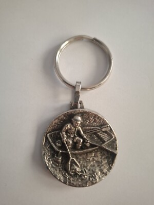 Schlüsselanhänger JAGD SPÄTANGELN Gueret Keychain Vintage 80'