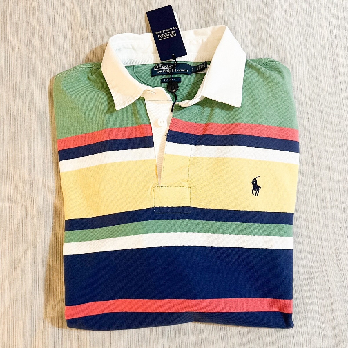 POLO RALPH LAUREN Men's Blue Multi Classic Fit Striped