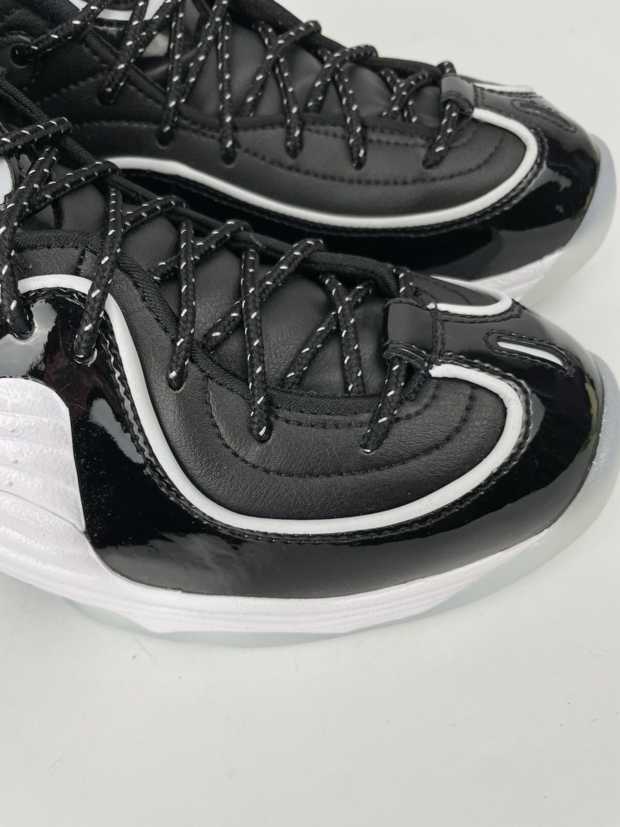 Nike Air Penny 2 Black Patent White Football Grey Sneakers  display picture 2