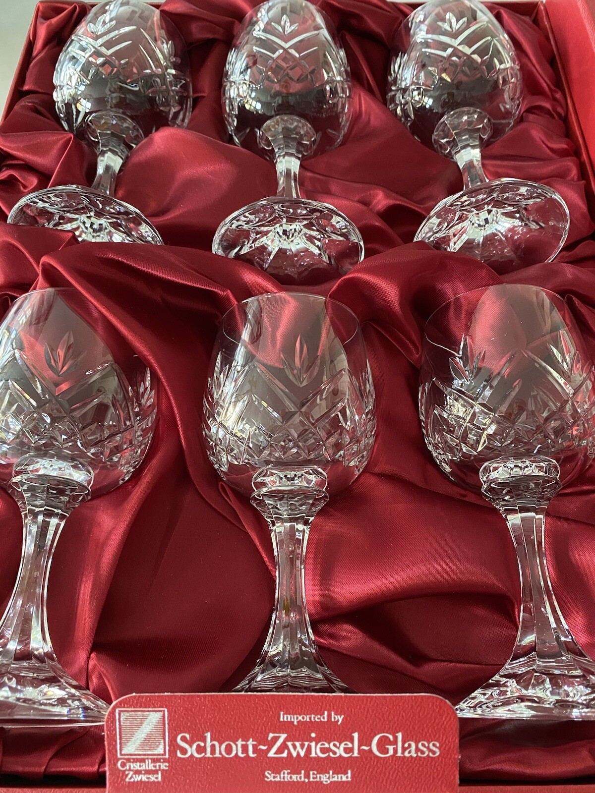 Collection Only Schott Zwiesel Cristallerie Set Of 6 Crystal White Wine Glasses eBay