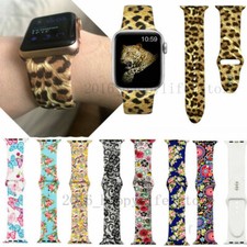 Printed Silicone Strap for Apple Watch 38mm/40mm 42mm/44mm Sport band Wristband