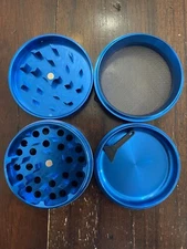 SharpStone 63MM Spice Tobacco Herb Grinder -4 Piece- Blue