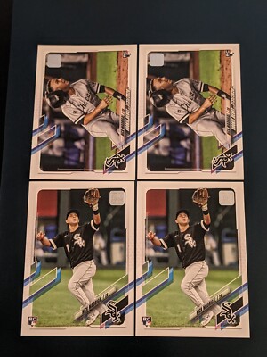 (4) Nick Madrigal 2021 Topps Rookie Card #197 and #US217 RC Chicago Cubs