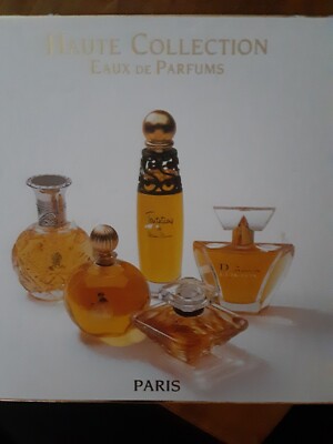 Haute Collection of 5 Miniature EDP's- Tresor,Safari, Poeme, Arpege &Tentations