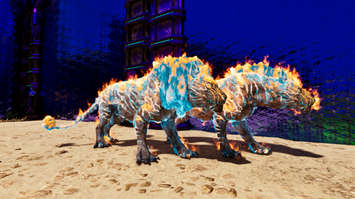 ARK Survival Ascended PvE PC/XBOX/PS5 Top Stats Pyromane (lion) Teal Flame ASA - Picture 4 of 12