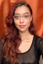 NEW SUPER LIGHT SILHOUETTE SPX 9986071 54MM CLEAR RED WOMEN'S EYEGLASSES G2