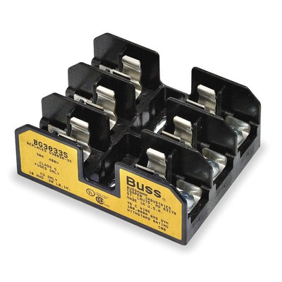 BUSSMANN BG3033S Fuse Block,25 to 30A,G,3 Pole 1EK98