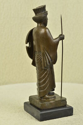 Signed Kanaev Persian King Emperor Warrior Bronze Sculpture Art Statue Figure
