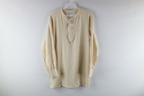 Cold Weather Wool Knit Henley Shirt USA 