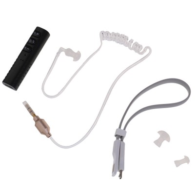 Security Coiled Acoustic Tube Earbud 4.1 Earphone Earpiece Headset | eBay