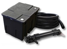 TTSunSun 1-Kammer Filter Set 12000l mit 36W UV 6er Serie Teich Klärer 5m Schlauc