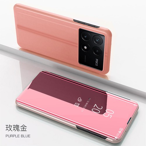 ForXiaomiMI 14 MI 14PRO POCO F6 POCO F6PROVertical stand mirror case witha cable - Picture 12 of 25