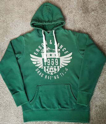 '' TOO LATE- WARMES HERREN - KAPUZEN - SWEATSHIRT '' Gr. M in grün