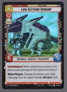 Star Wars Unlimited TotR Foil Card TWI149 Low Altitude Gunship