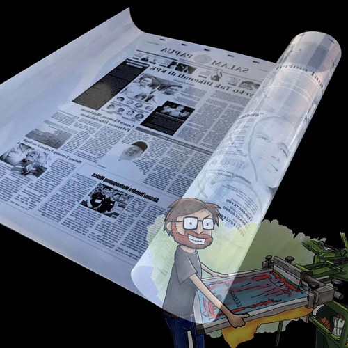 17"x100ft,Waterproof Inkjet Milky Transparency Film for Silk Screen Printing - Picture 10 of 11