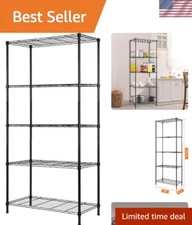 Sturdy Wire Shelving Unit with Rust-Resistant Coating - Smart Storage Solution