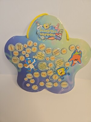 Vintage Spongebob SquarePants Parick Sandy  Bubble Words Magnet Set 2003