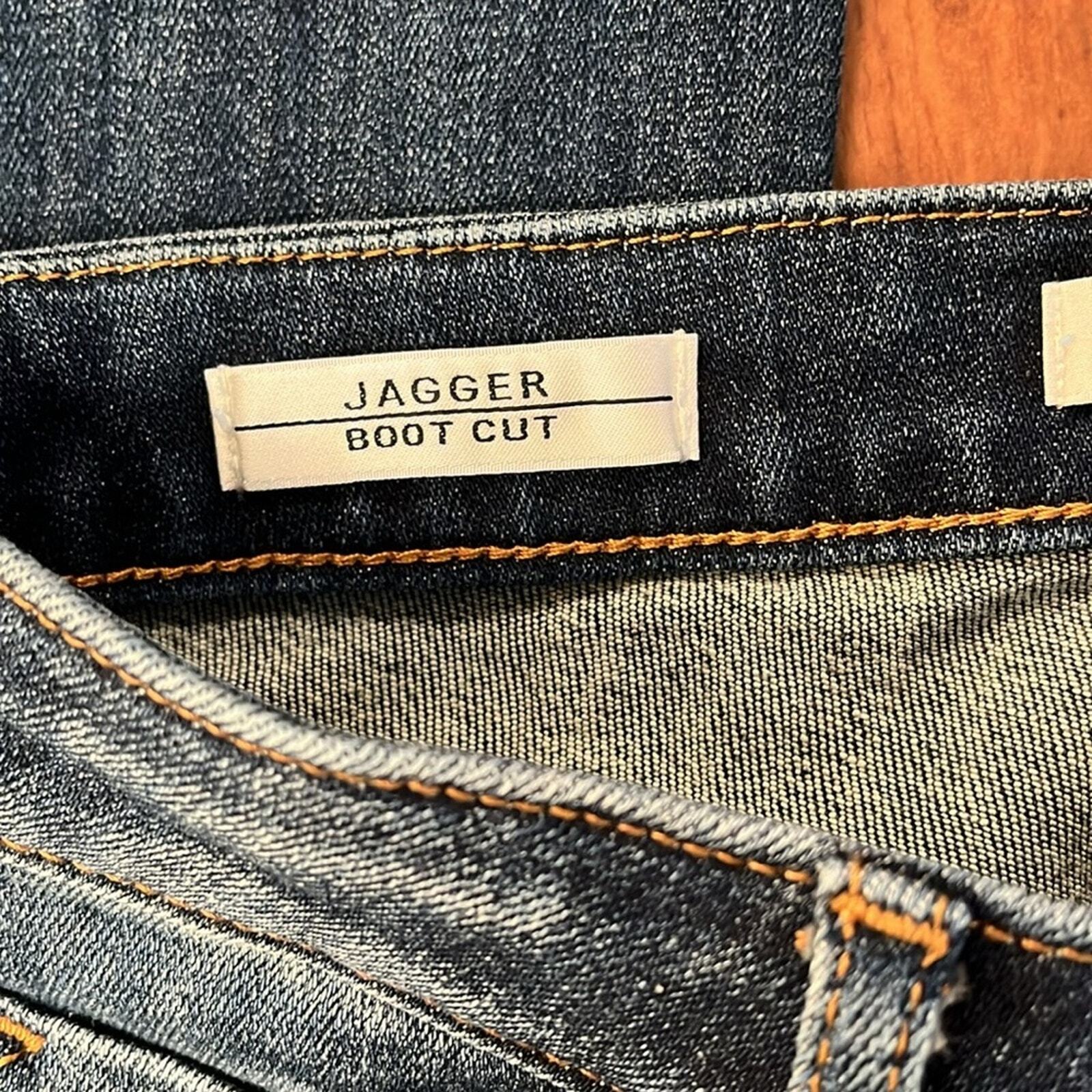 Vigoss Jagger Boot Cut Blue Jeans Womens Stretch Size 25 Waist Inseam 32 Inch