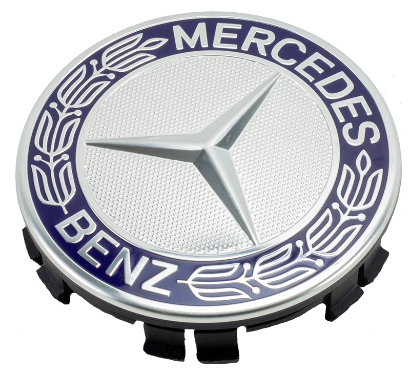 Tapacubos central originales Mercedes-Benz azul 17140001255337 juego de 4 OEM Foto 2 de 2