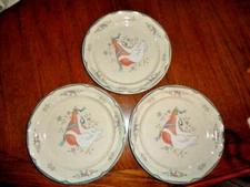 International China MARMALADE Country Goose Duck Salad/Dessert Plate Set of 3